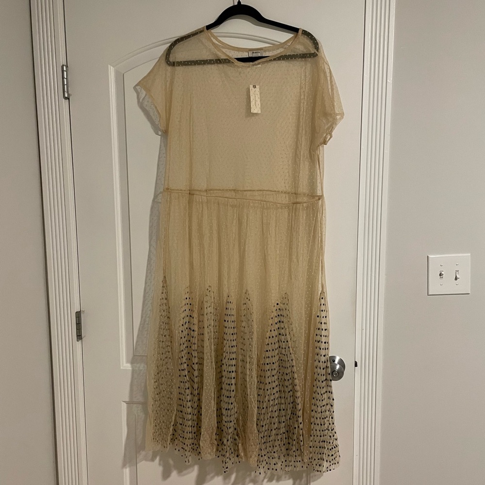 Maeve Anthropologie Sheer Maxi Dress NWT